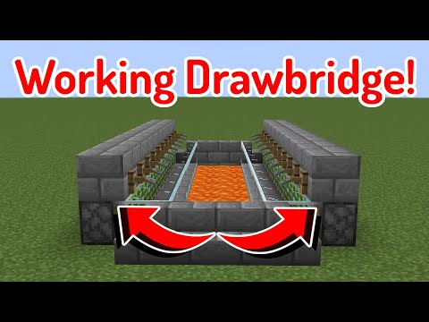 Minecraft: Working Drawbridge (1 Minute Tutorial!)
