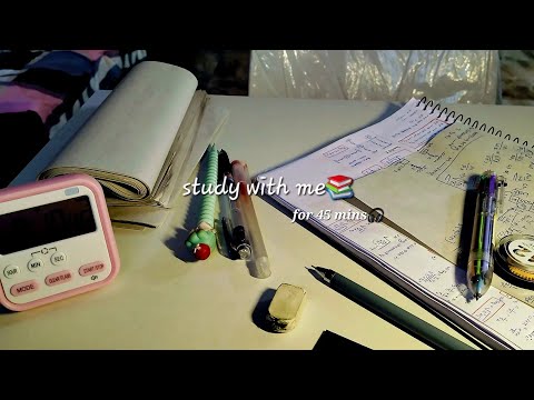 Study with me for 45 mins📚💢| neet2026 | no music ,real time| Shehala Khalid | 