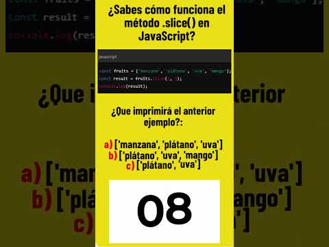 ¿Sabes cómo funciona .slice() en JavaScript? 🍎 #programacion #javascript #ytshorts #viralvideo