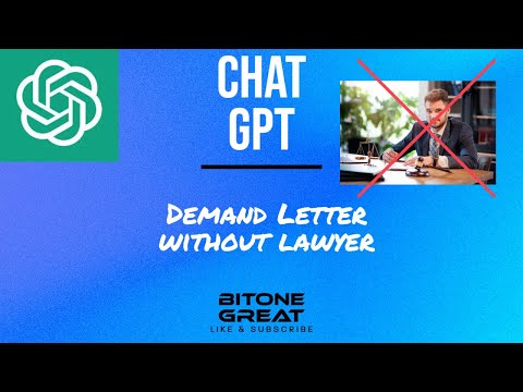 [Chat GPT][Openai] How to write a demand letter without a lawyer (AI writing)