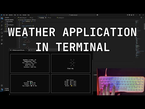 ASMR Programming - Terminal Weather application - No talking