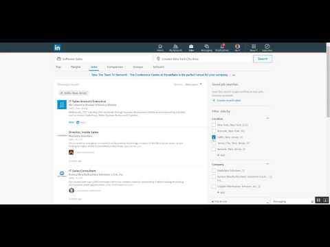 Job Search With LinkedIn, January 2017