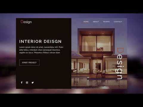 How To Make a Landing Page For Interior Design From Scratch Using only HTML and CSS 2020