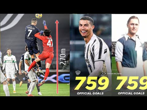 Cristiano Ronaldo vs Sassuolo 3-1 (10-1-2021) HD || Jump heading &  Goal record Josef Bican