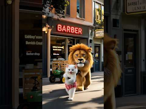 🦁🐈 #ai #funny #funny #babyanimal #cat #cat #lion #mummapapalove #animals #cow #babypet