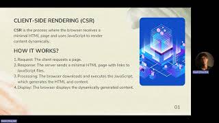 Server-side rendering vs Client-side rendering.