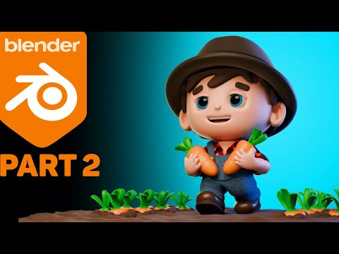 Blender Character Design Timelapse - Farmboy (Materials to Render)