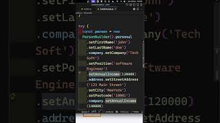 Faceted Builder & Fluent Interface in JavaScript (Real Code Example)