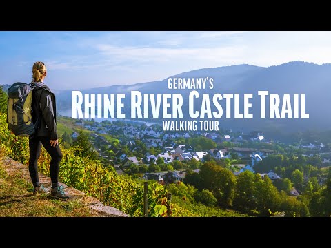 4K Rhine River Castle Trail Hike in Germany | Calm Forest & Nature Trek With Relaxing Music