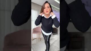 Leather leggings GRWM 🔥💕💋 #shiny #grwm #ootd #fashion #latex #leather #love #ooty #pov #style #fyp
