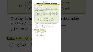 Are These Functions Inverses? 🔁 Use the Composition Test! Example 1