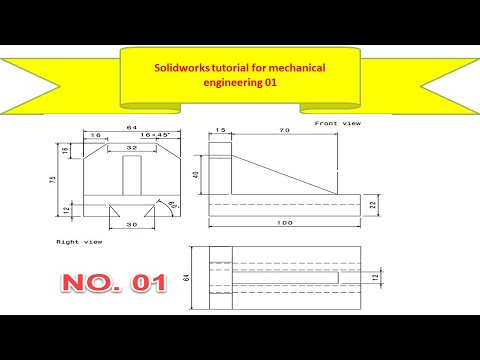 Solidworks tutorial for beginners exercise 1| Solidworks tutorial