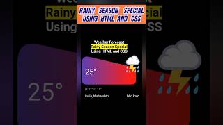 Weather Forecasting Using HTML and CSS #weatherforecast #htmlandcss #amazing