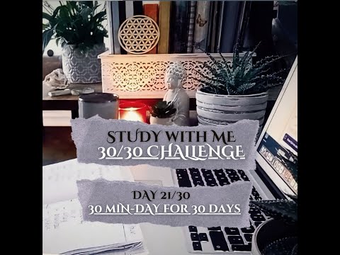 30 Minutes STUDY WITH ME / 30/30 CHALLENGE / at The Study Lounge / soft rain sounds