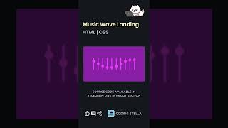 Music Wave Loading Animation 🌊 #htmlcss #htmlcssjavascript #shorts