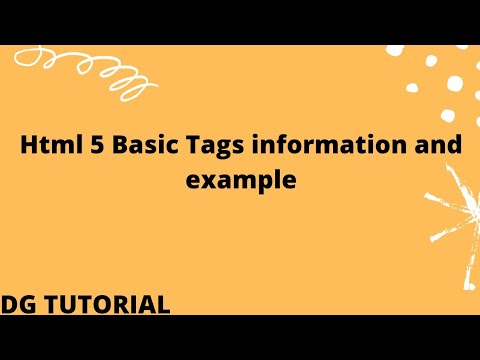 HTML 5 Basic Tags || Html 5 Basic example || Html 5 Information || HTML First program || Color month