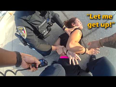 The Moment an Entitled Mom Tries Punching a Cop