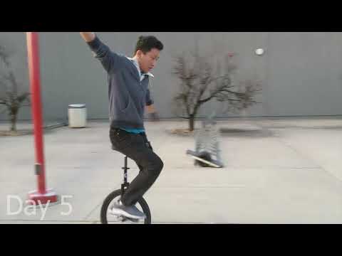Learning To Unicycle Timelapse