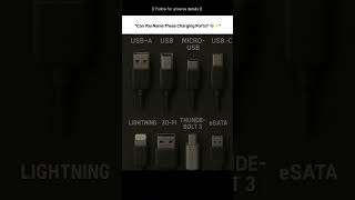 Can you name these charging ports? #port #cable #ai #shorts #coding #devstudio #windows10