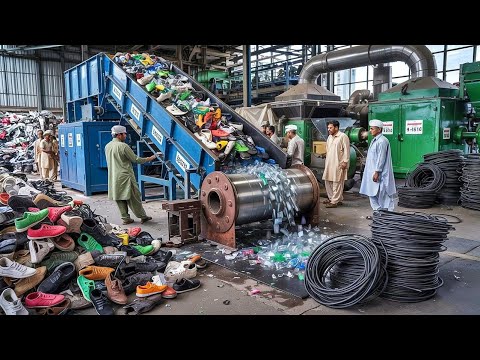 From Old Shoes to Power Cables | How Footwear is Recycled into High-Performance Electric Wires👍