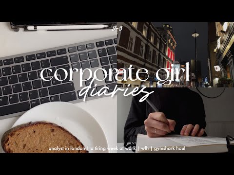 corporate girl diaries 🍜 analyst in london | a tiring week at work | wfh | gymshark haul