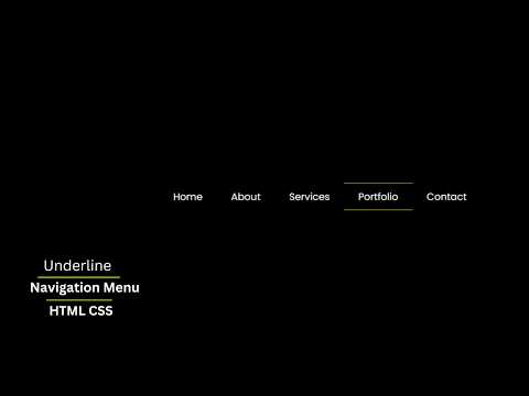 Create an Underline Nav Menu using HTML and CSS ❤️