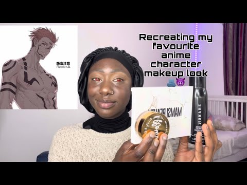 Recreating the sukuna makeup look 👀Reviewing three makeup products 🫣|misshadijah|