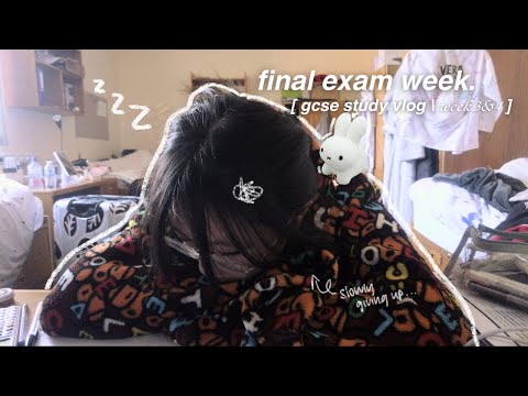 ⭒˚｡⋆🧸final exam week study vlog [gcse week 3&4] | lowkey giving up