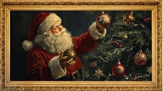 Vintage Santa Claus: Christmas framed tv art | New Year music 4K