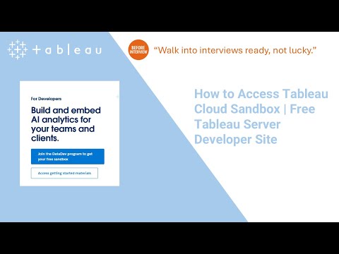 Tableau Server Basics (Free Sandbox) - Jan 2026