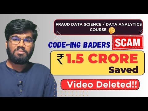 Fraud Data Science / Data Analytics Course🤔 | Saved Rs 1.5 CRORE of Students money from SCAM 😱