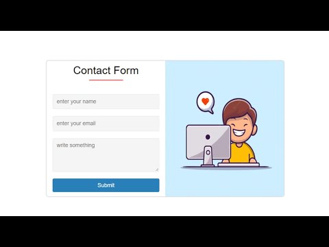 How to make a contact form using html and css