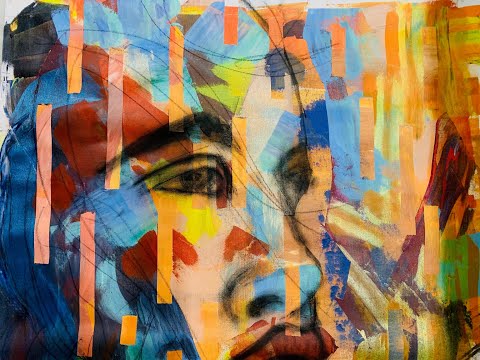 Modern art without brush || Scientific Fantasia No. 2 || Modern Art || Acrylic on Canvas