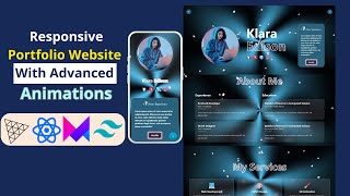 Build an Animated Portfolio Website with Background Music - React js, Three js, TailwindCss