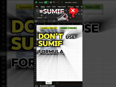 🔴 Stop Using SUMIF in Excel! ❌ Use DSUM Instead ✅ | Excel Formula Tips & Tricks #shorts #excel