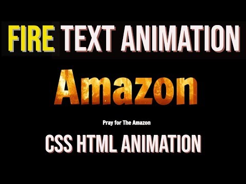 Fire Text Animation Effect - HTML CSS Animation