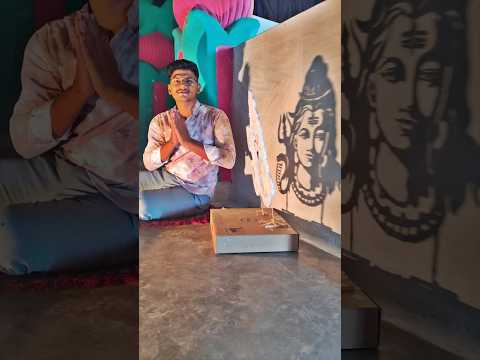 Mahadev thermocol shadow art. 🙏📿 #shiv #art #mahadev #shorts