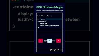 CSS FlexBox Magic 🪄 | CSS Flexbox Tutorial 2025 #shorts #css #coding