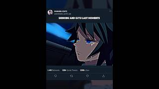 shinobu and giyu last moments 🥺😭 demon slayer imotional scene after shinobu's death