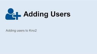 Adding Users