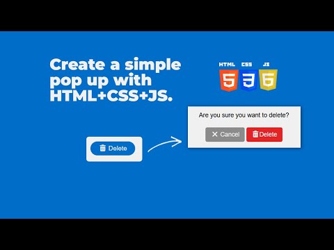 How to create a popup in HTML, CSS and JavaScript #html #css #javascript