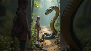 Tiny Snake Travels With Huge Python 😱🐍#shorts  #python #snakevideo #animals #viral #ai #ytshorts