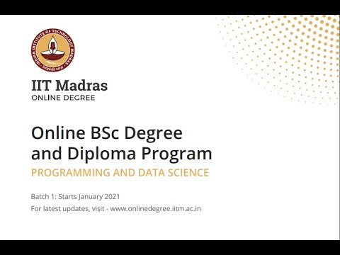 IIT Madras Online Degree Programme | B.Sc. Degree/Diploma in Programming and Data Science | Tamil