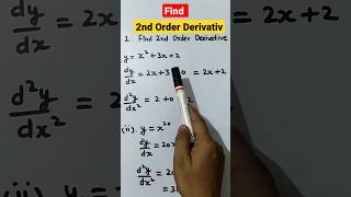 Find 2nd Order Derivative #continuityanddifferentiabilityclass12 #shorts