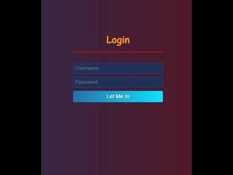 Design Login Form Using HTML/CSS #HTML_CSS #learn_to_learn