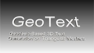GeoText: Geodesic Based 3D Text Generation on Triangular Meshes