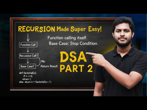 8 Recursion Problems in Telugu 🔁 | Master Recursion Step-by-Step | DSA Series Ep.9 💻🔥