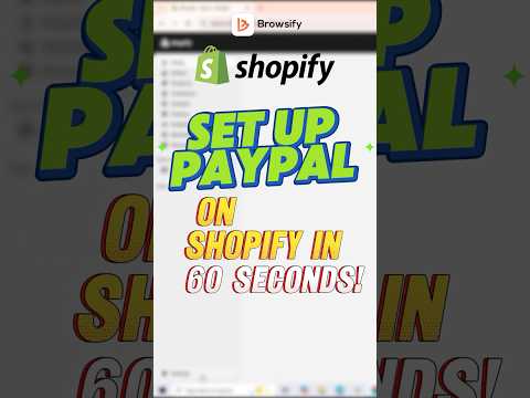How to Set Up PayPal on Shopify in 60 Seconds | Quick & Easy Guide #Setuppaypal #shopifytutorial