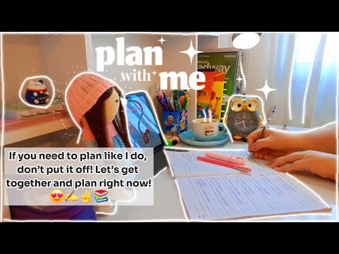 Plan With Me | 26 Minutes of Study & Productivity Tips✌️📚🩷🤓