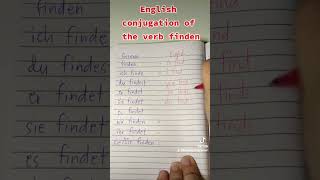Conjugate finden in English 💯 #easylearning #funlearning #learngerman #germanlanguage #freelearning